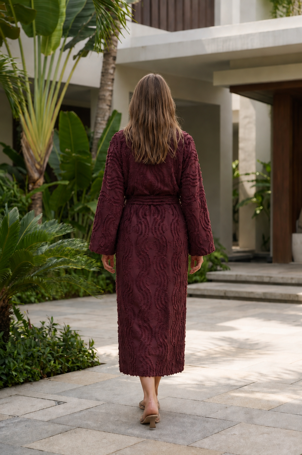 NT Collection Püskül Detaylı Uzun Kaftan