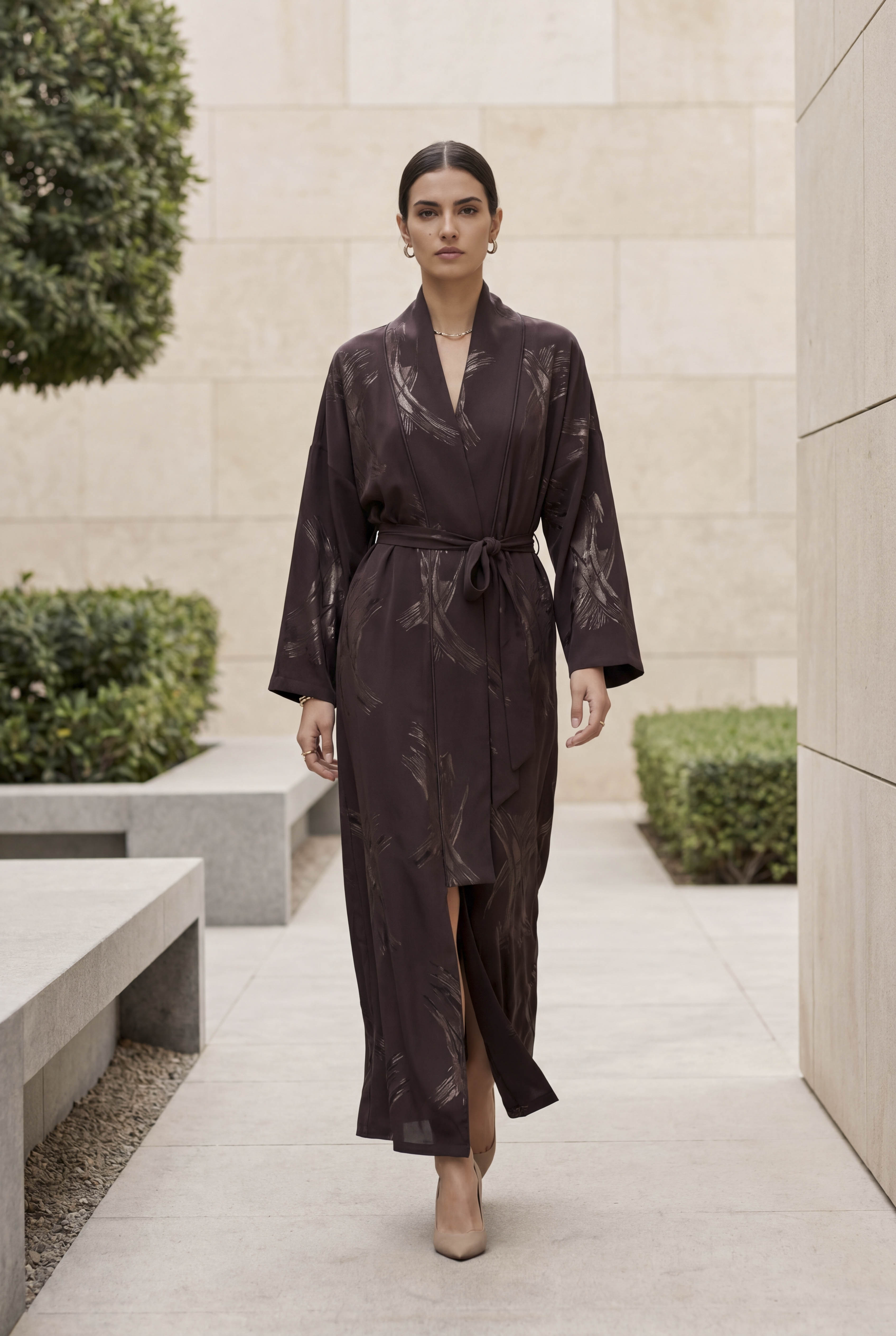 NT Collection Kuşak Detaylı Kaftan