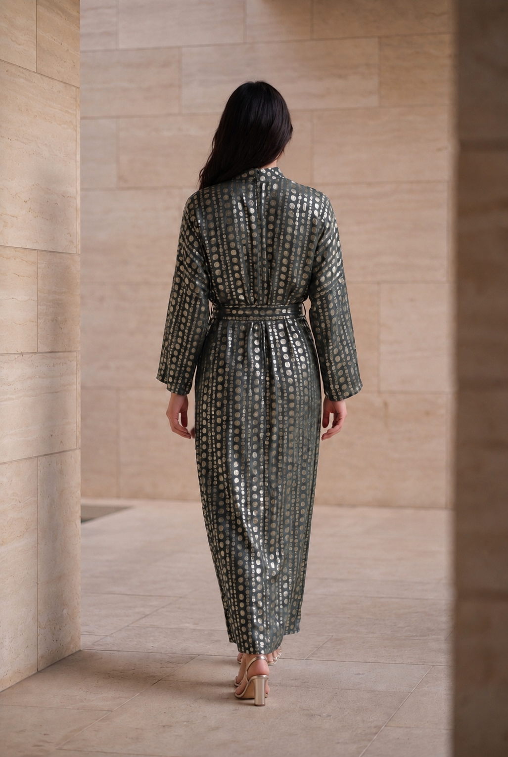 NT Collection Jakarlı Puantiye Elbise