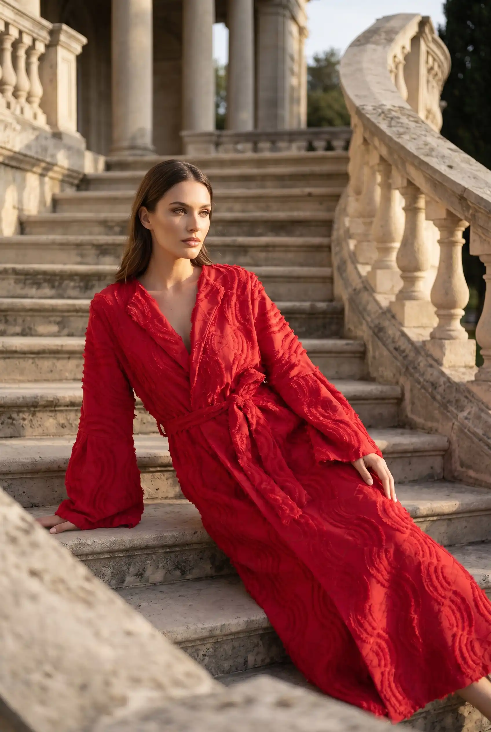 NT Collection Püskül Detaylı Uzun Kaftan